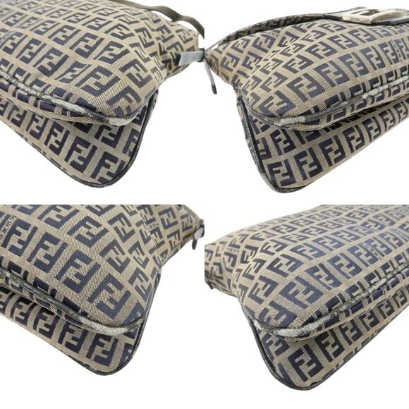 💎✨BEAUTIFUL✨💎Authentic FENDI Zucchino Mamma Baguette Shoulder Bag - Picture 5 of 10